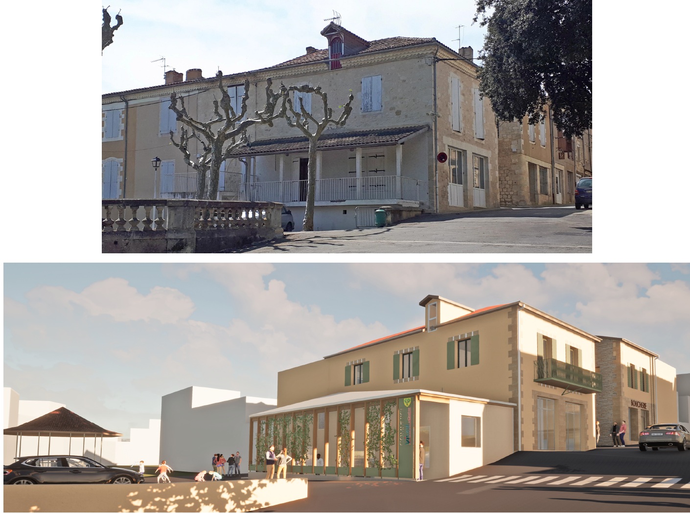 Jégun - aménagement de 2 commerces